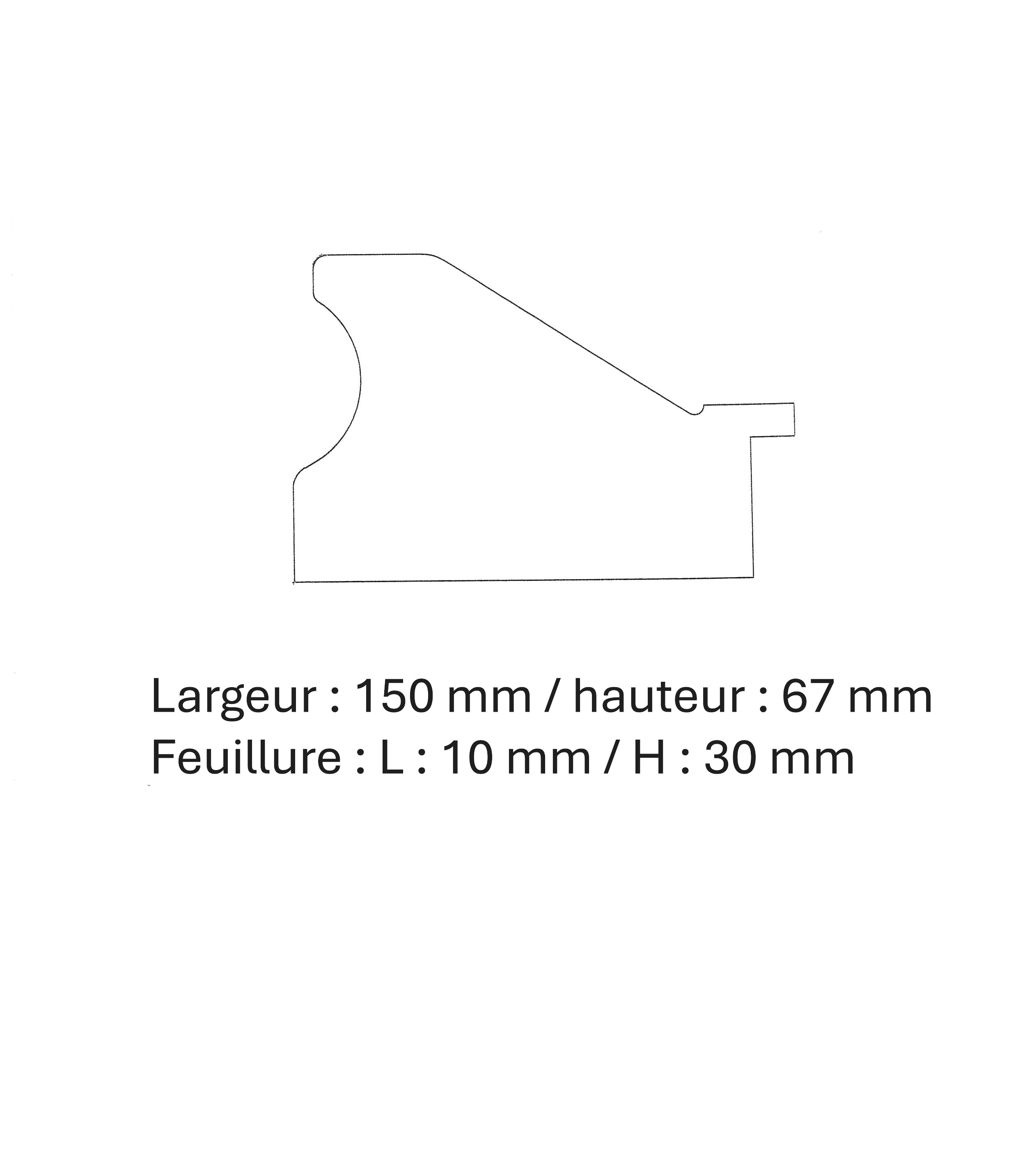 Durix haute L: 150 mm / H: 67 mm
